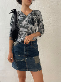 Y2K Vintage Jeans Skirt M