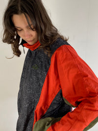 Track Jacket Vintage Puma Front Print Sport Black Red Unisex Longsleeve Retro – L
