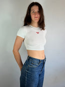 Top Y2K Future MILF Baby Tee White Slim Fit Women – S/M
