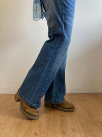 Jeans Vintage Blue Cotton John F. Gee Unisex – M