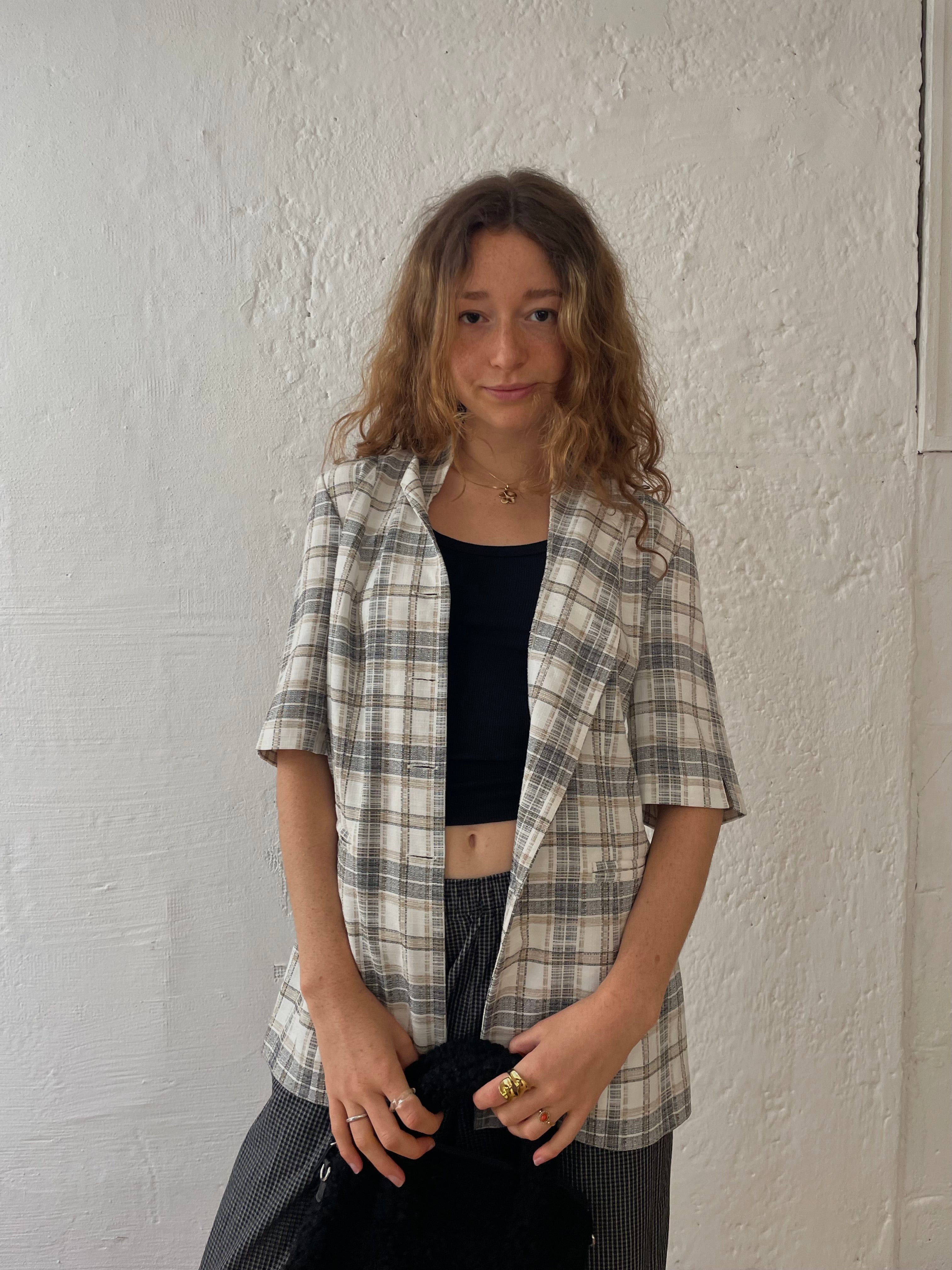 Kariertes Kurzarmhemd M - Kleiderhaufen - Default Title