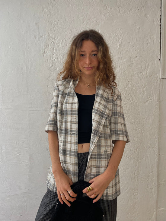 Kariertes Kurzarmhemd M