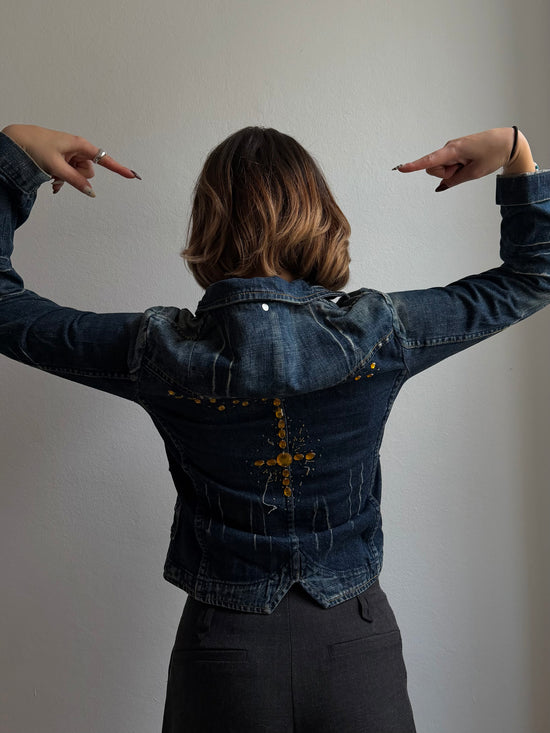 Park-Flash Jacket with Sparkling Stones on the back - S