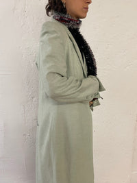 Trench Coat Green Long Mint – Women’s Size M