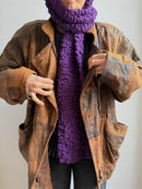 Vintage Leatherjacket Brown Unisex 100% Leather - 36