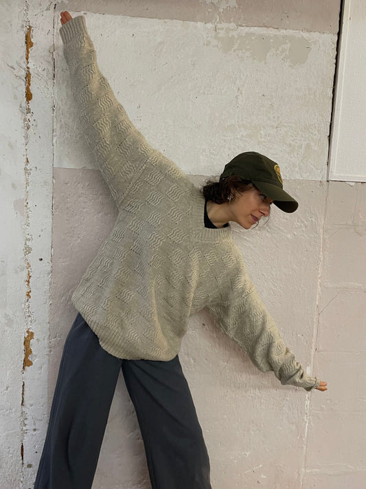 Beige Autumn Unisex Sweater