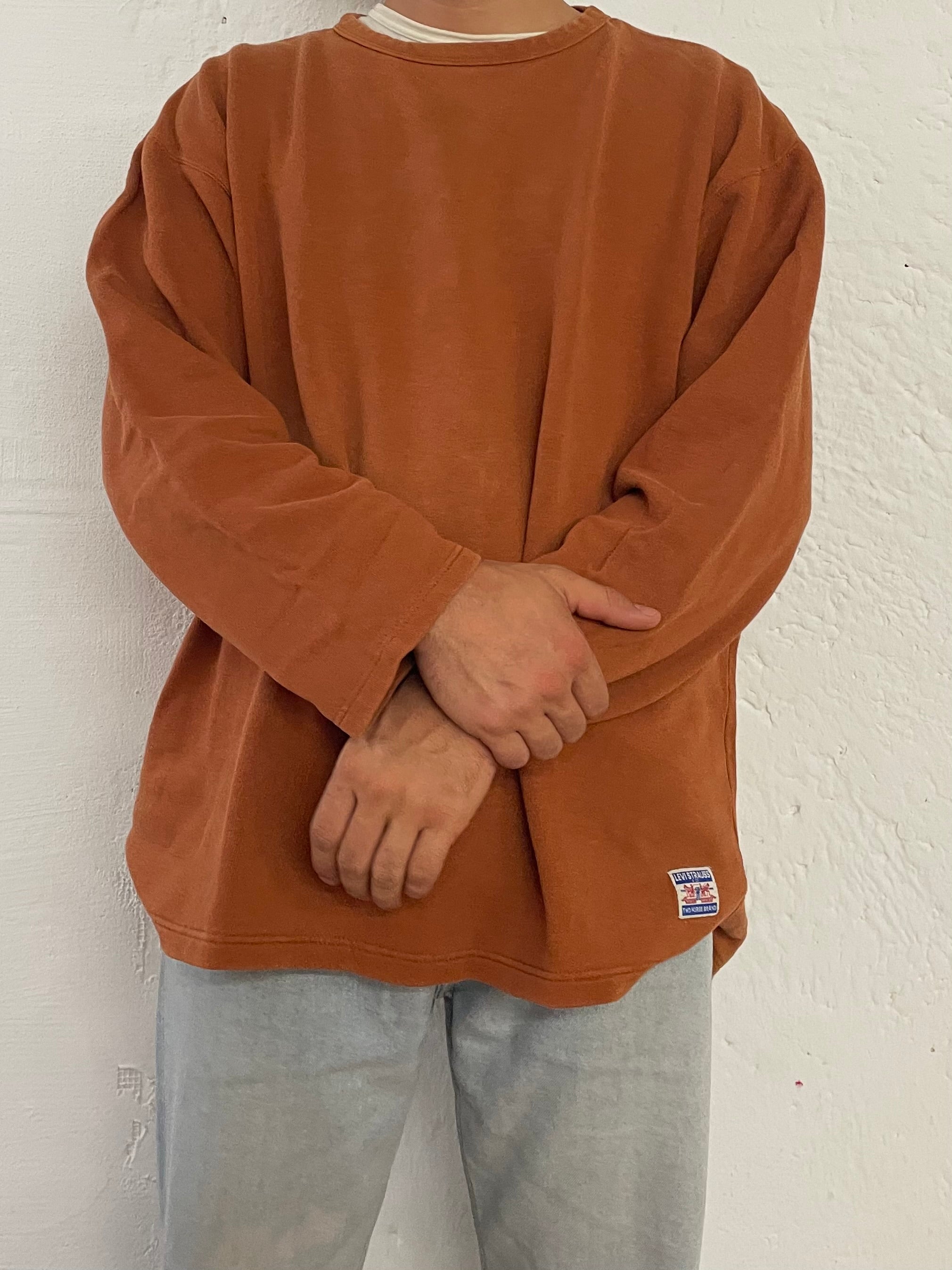 Levi's Oversized Pullover Long Sleeve Oversized Orange – XL