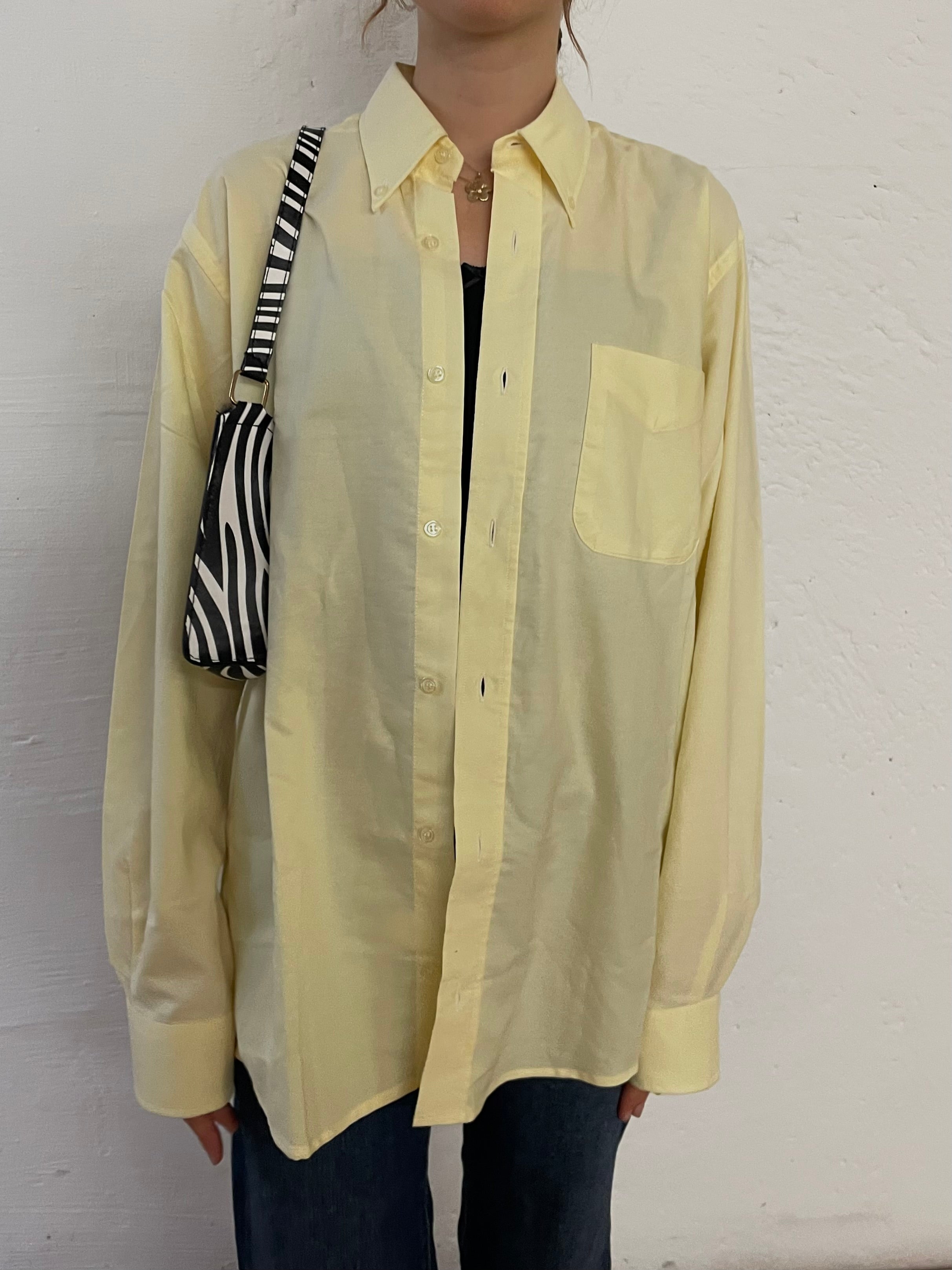 Buttergelb Sommer Hemd L - Kleiderhaufen - Default Title