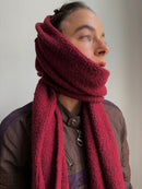 United Colors Of Benetton Scarf 100% Merinowool Burgundy - One Size