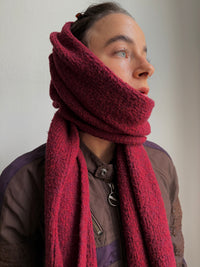 United Colors Of Benetton Scarf 100% Merinowool Burgundy - One Size