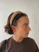 Haarreifen Cord Hellbraun