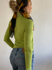 Longsleeve Turtleneck RIANI Vintage Green Elegant Slim Fit – S/M