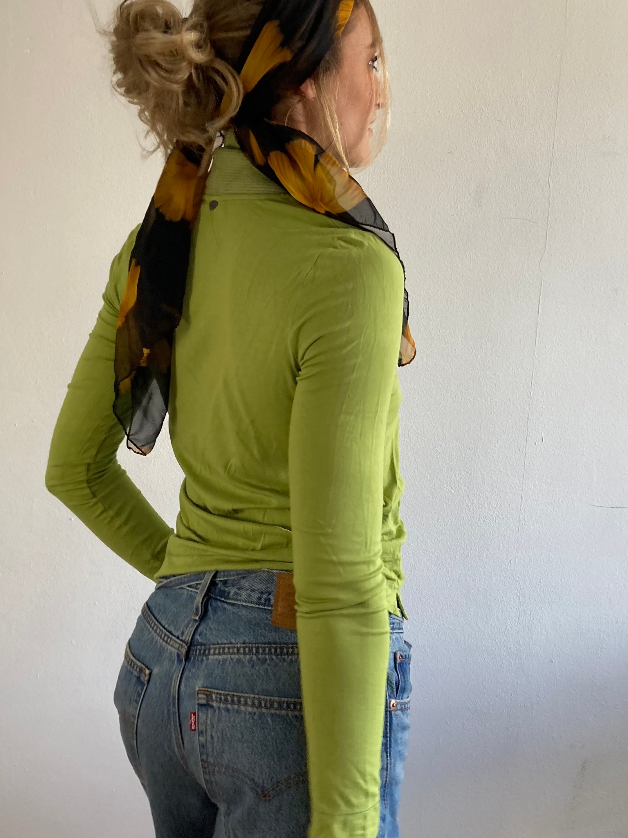 Longsleeve Turtleneck RIANI Vintage Green Elegant Slim Fit – S/M