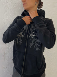 Schwarze Zip- Jacke S