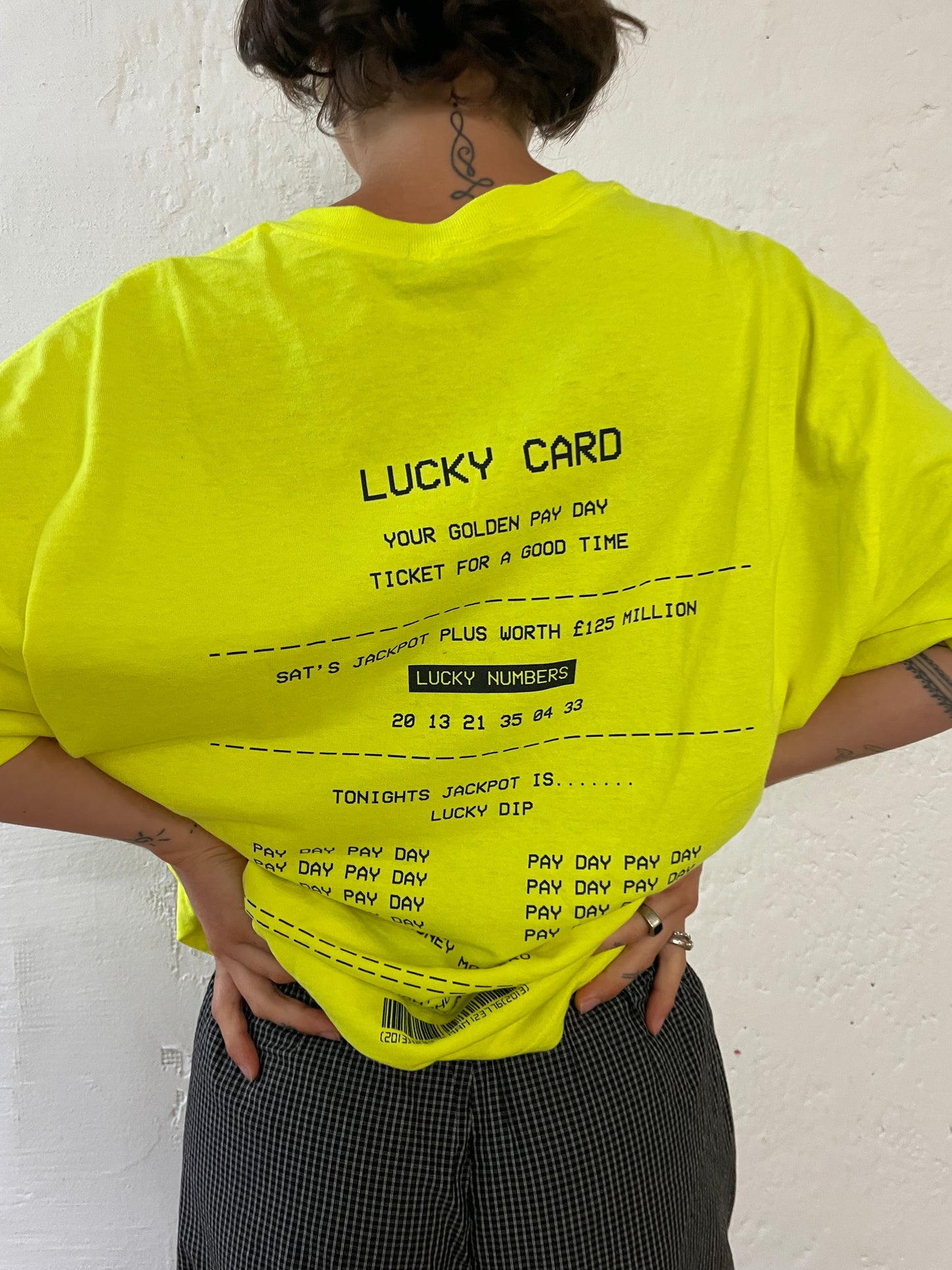 Neongelb Backprint Shirt Unisex M