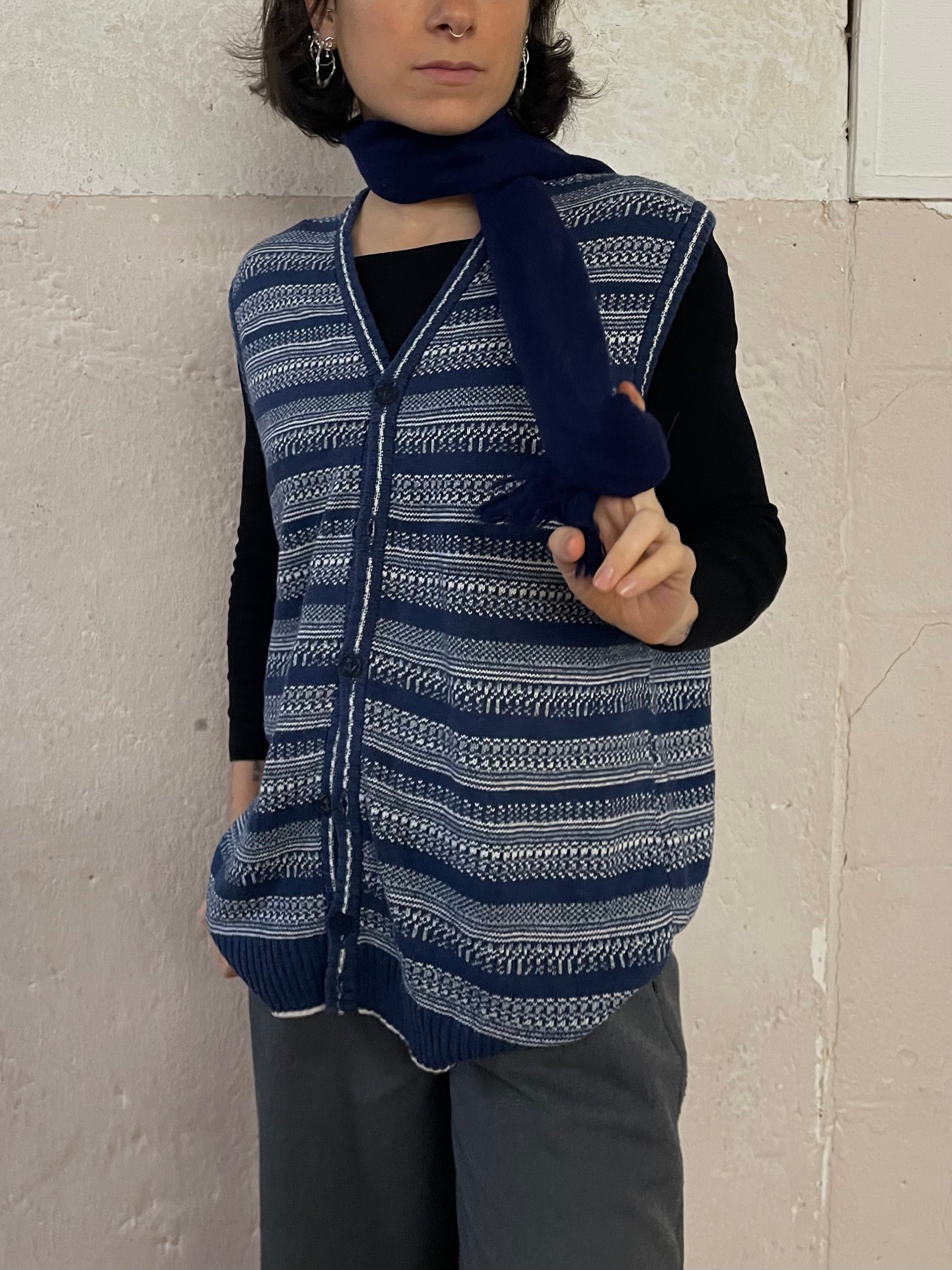 Italian Blue Vest Unisex - Kleiderhaufen - Default Title
