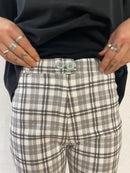 Flared Slim Fit Trousers – Made in France White/Grey – S