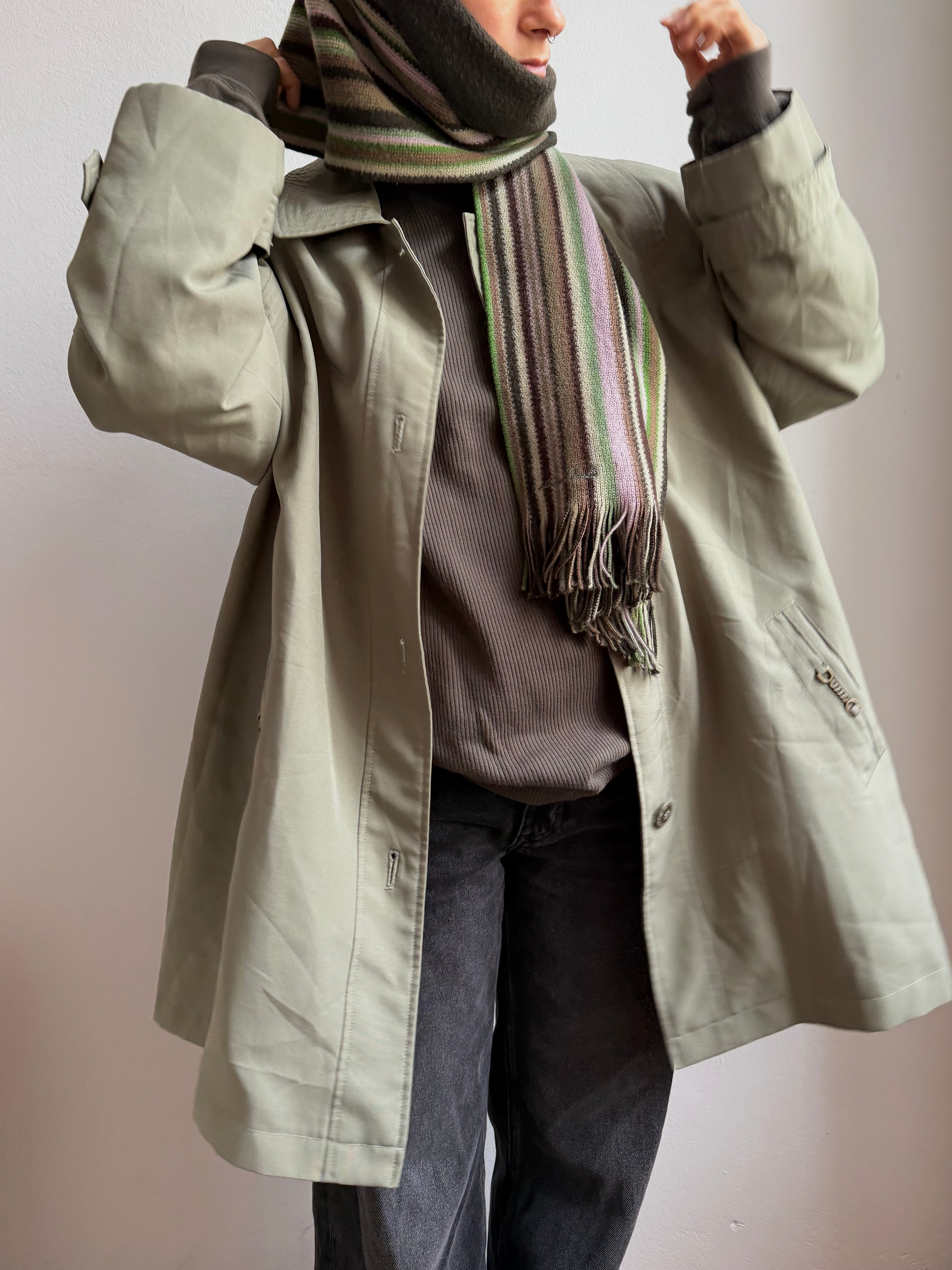 EWM Pure Classic Trenchcoat Green Unisex - M