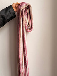 Striped Scarf Rosa, Purple, White and Creme - One Size