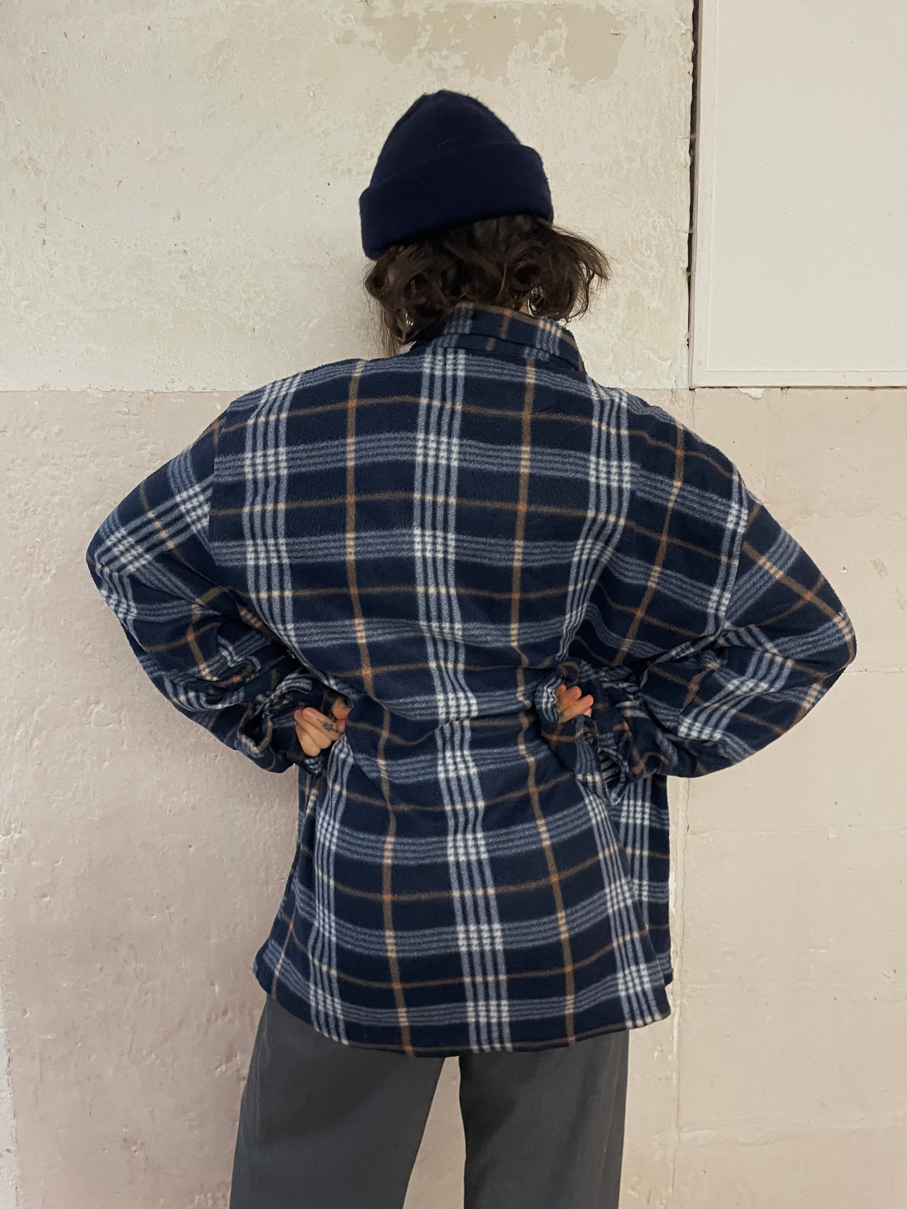 Stoffhemd Oversized Unisex Blue - Kleiderhaufen - Default Title