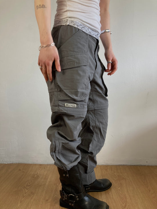 Pants Columbia Detachable Legs Trousers Unisex Dark Grey Straight Leg – S/M