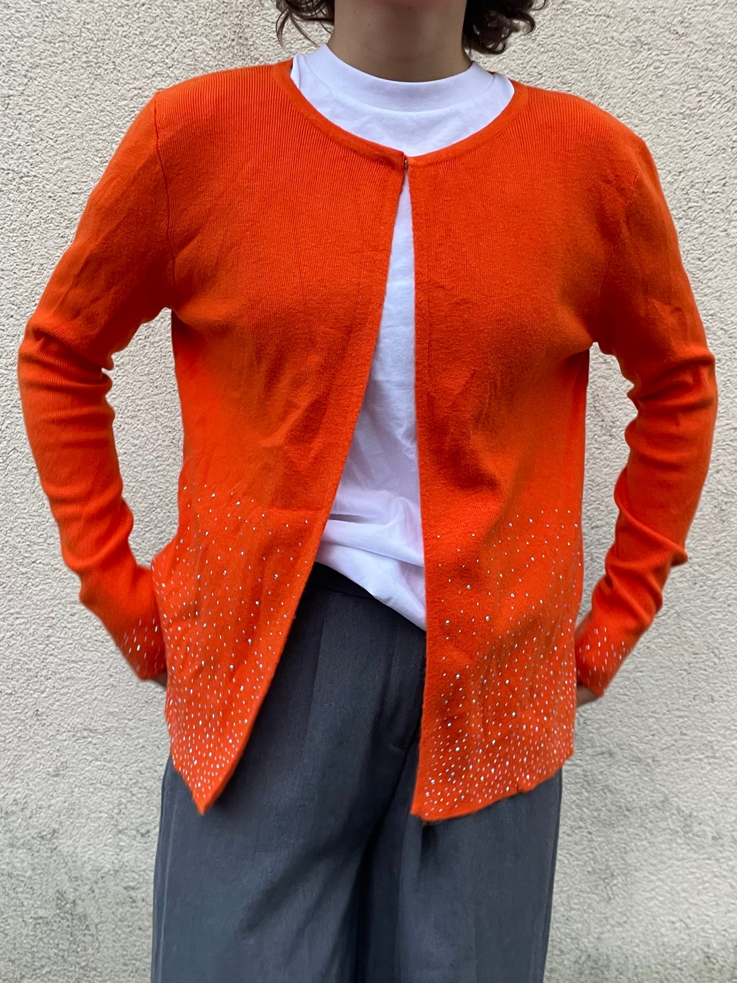 Glitzer Jacke Orange