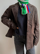 Vintage Leatherjacket Dark Brown 100% Leather Unisex - M/L