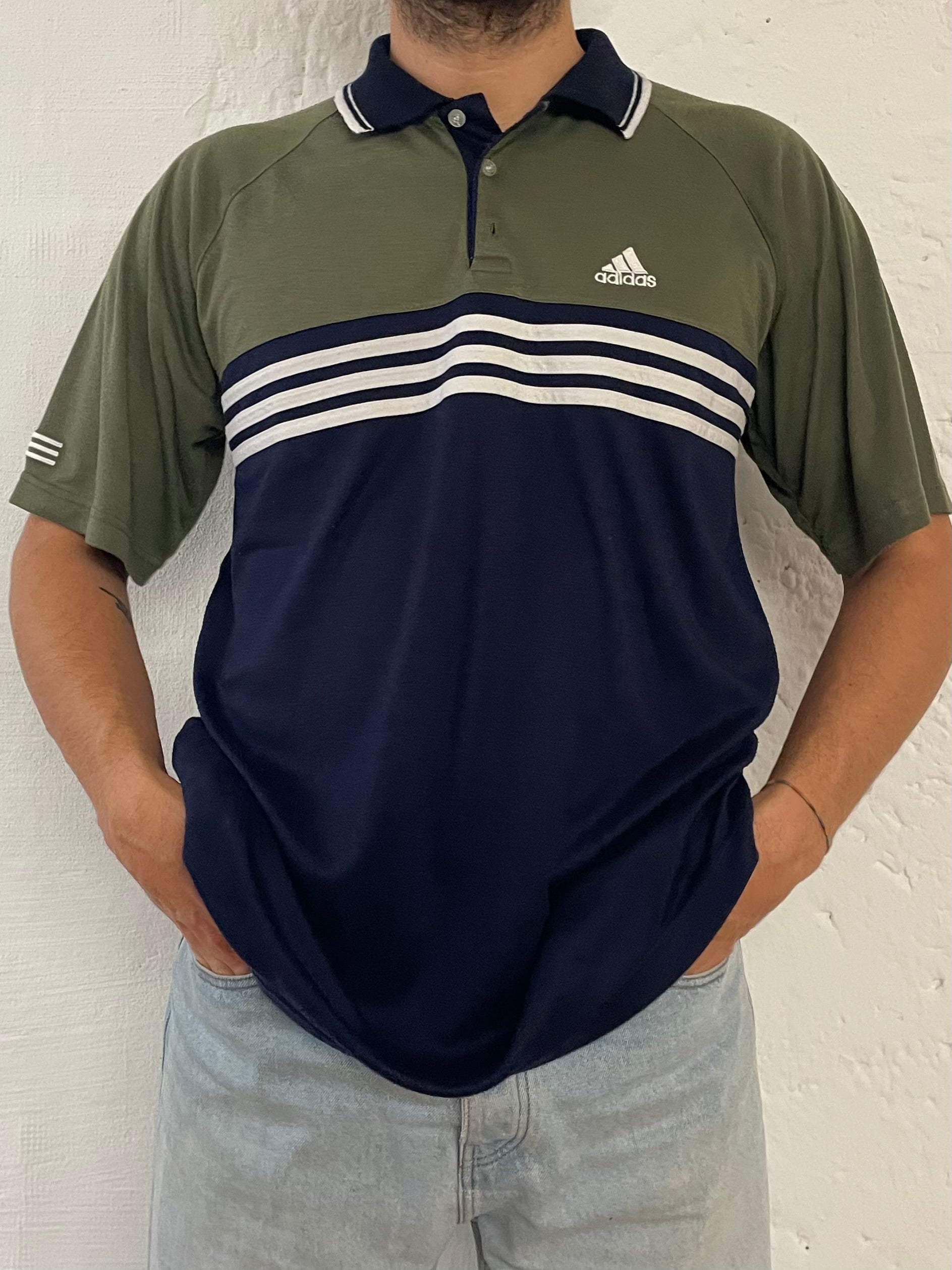 Vintage Adidas Polo Shirt black Oversized - XXL