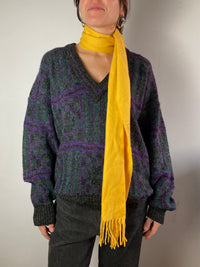 Sweater Vintage Wool Oversized Knit Pullover Unisex – M