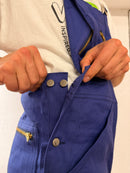 Adolphe Lafont Overall Blue with Adjustable Waist Buttons Unisex – L