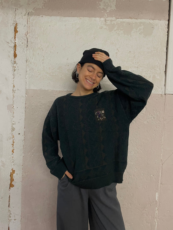 Dunkelgrüner Sweater