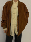 Vintage Rover & Lakes Leather Jacket Genuine Leather Brown - L