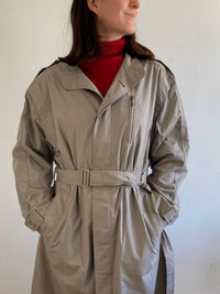 Coat Vintage Trench Tailored Spring Grey Unisex – M/L