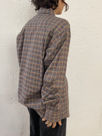 Vintage Redford Checked Shirt Cream & Brown – M