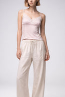 Top Pink Lace Negligé Vintage Spaghetti Strap – S/M