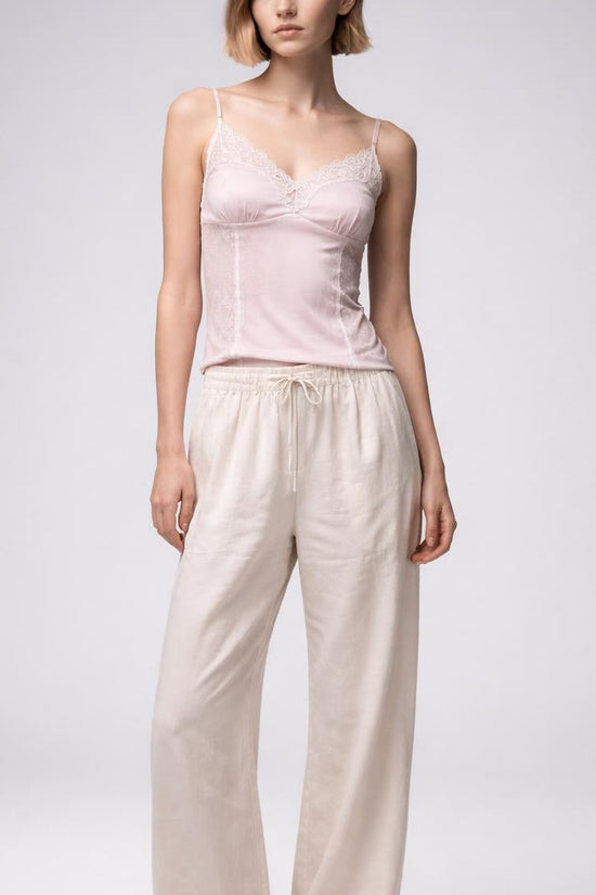 Top Pink Lace Negligé Vintage Spaghetti Strap – S/M