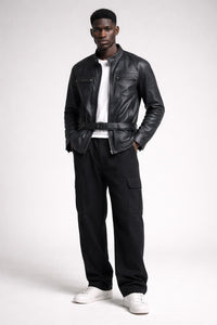 Jacket Flying Eagle Vintage Leather Motorcycle Jacket – XL