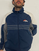 Vintage NFL Track Jacket Windbreaker Denver Broncos Long Sleeve – XL