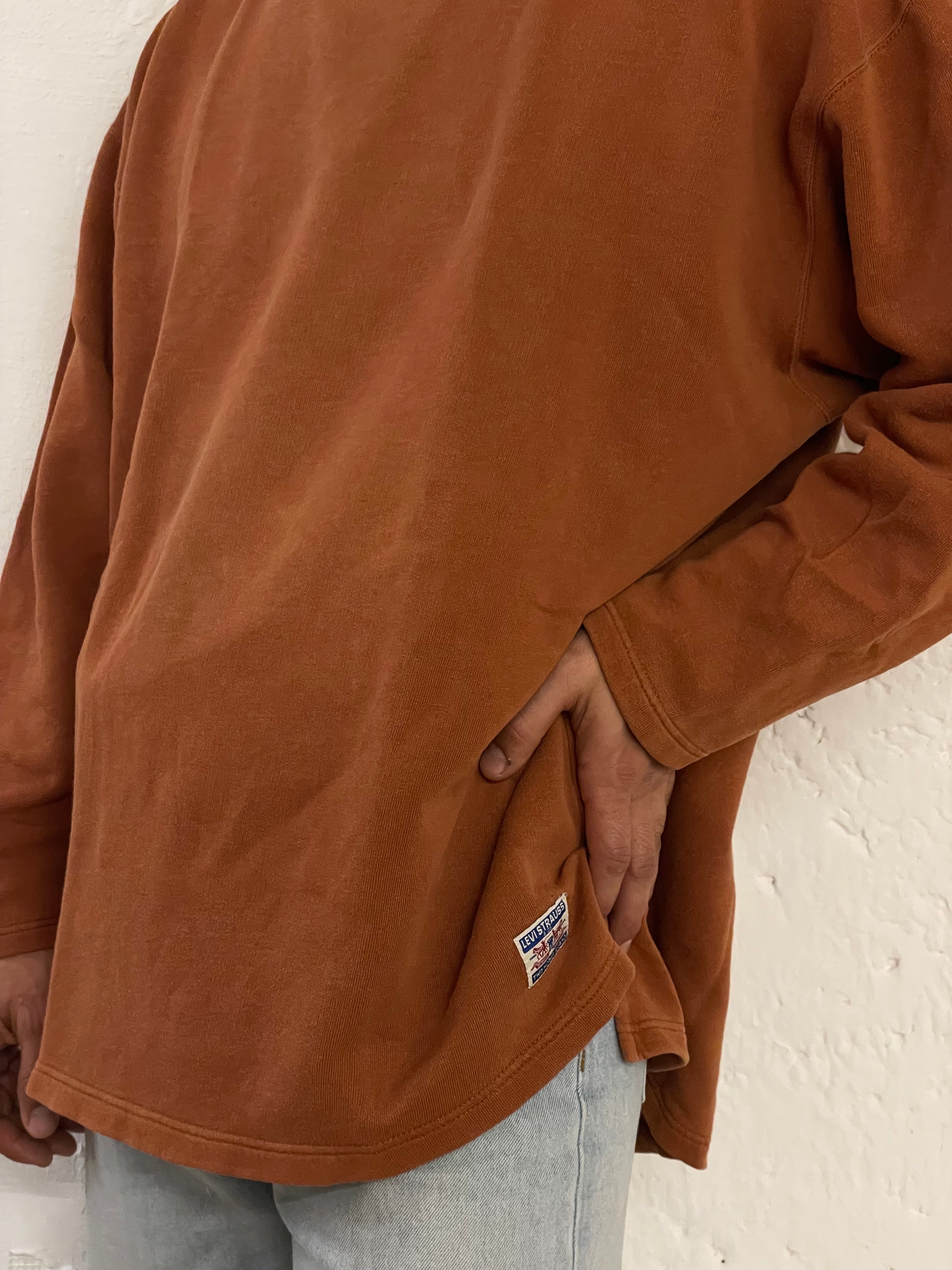 Levi's Oversized Pullover Long Sleeve Oversized Orange – XL