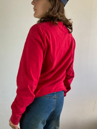 Longsleeve Vintage Red Front Print Longsleeve Oversized Unisex – M