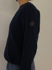 Vintage Brax Sweater Dark Blue Virgin Wool – M