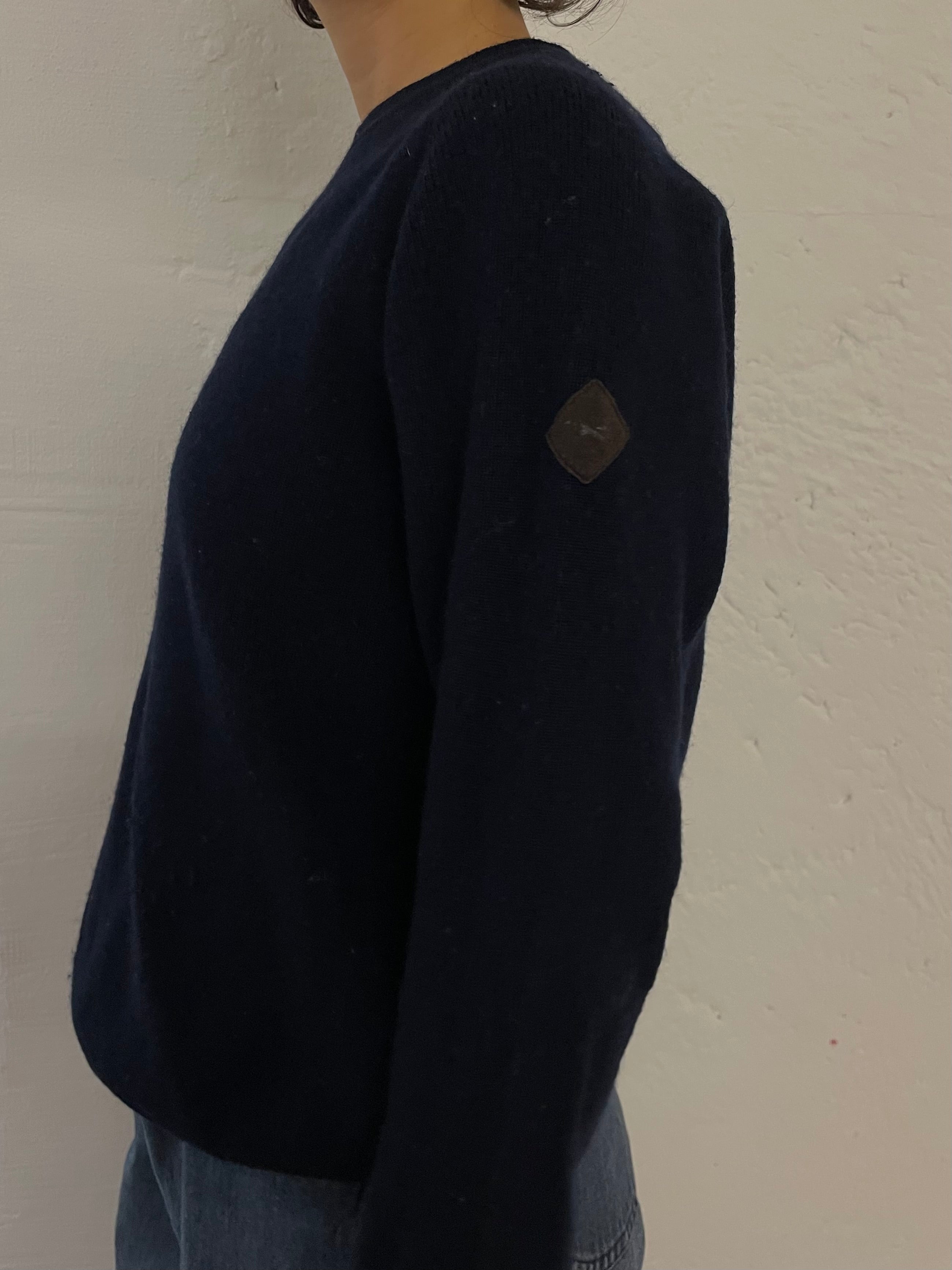 Vintage Brax Sweater Dark Blue Virgin Wool – M