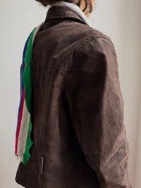 Vintage Leatherjacket Dark Brown 100% Leather Unisex - M/L