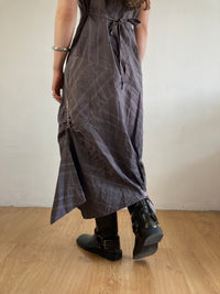Dress Vintage Y2K Grey Purple Multi Detail Flowing Layering Summer Women – S/M