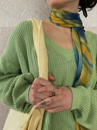 Vintage Sweater grell grün M - Kleiderhaufen - Default Title