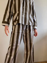 Two-Piece Set Vintage Striped Jacket & Trousers Sumavan Unisex – M