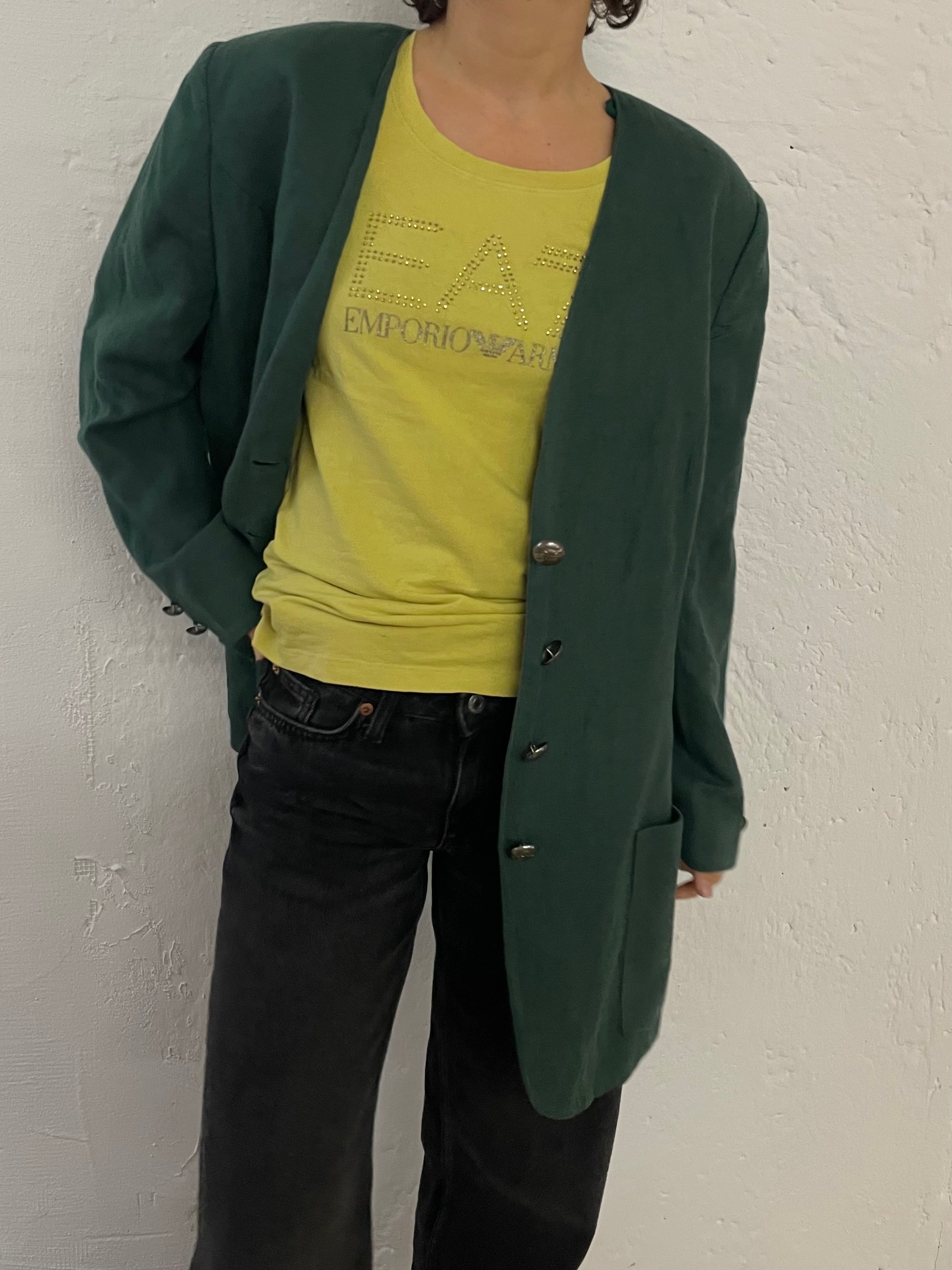 Vintage Meico Lightweight Linen Jacket Green – M/L