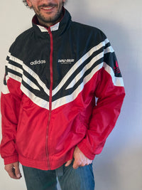 Jacket Vintage Track Jacket Adidas Red Black Men – XL