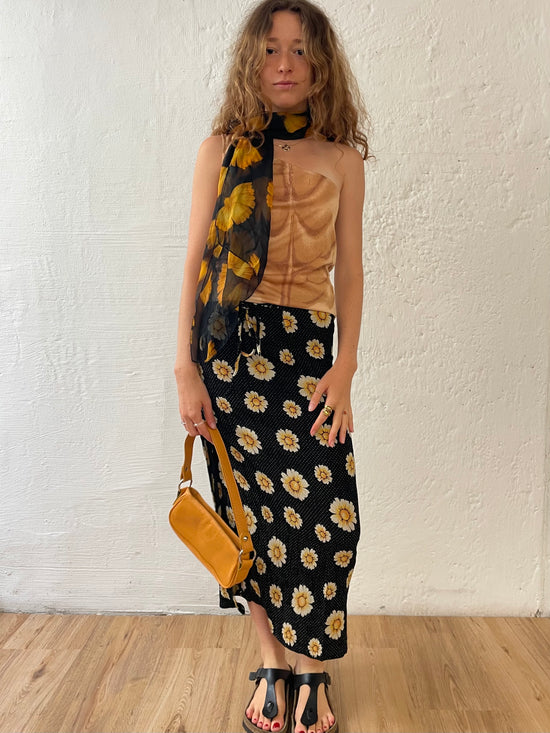 Vintage Blumen Wickelrock