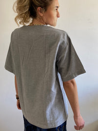 Shirt Fila Oversized Vest Grey Logo Lightweight Summer Layering Unisex – L